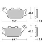Pastillas de freno 657HF Organique arrière (Spécial ABS selon modèle)