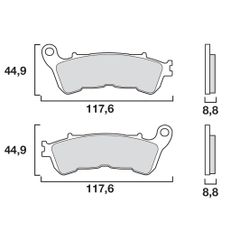 Delanteras/traseras de metal sinterizado (Especial ABS según modelo)