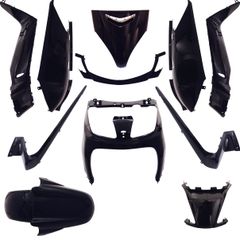 maxi-scooter nero lucido (11 pezzi)