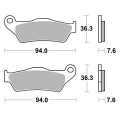 671SI metal sinterizado Racing delanteras/traseras (según modelo)
