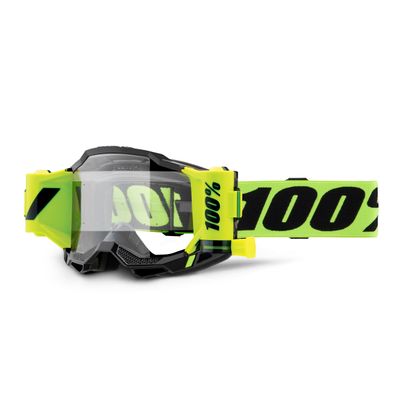 Gafas de motocross 100% ACCURI 2 FORECAST Jaune Fluo -  Clair 2024 - Amarillo