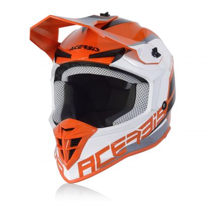 Casco de motocross Acerbis LINEAR ORANGE/WHITE 2023 - Naranja / Blanco Ref : AE3095 