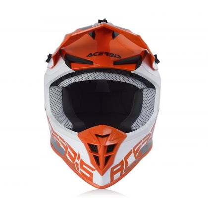 Casco de motocross Acerbis LINEAR ORANGE/WHITE 2023 - Naranja / Blanco