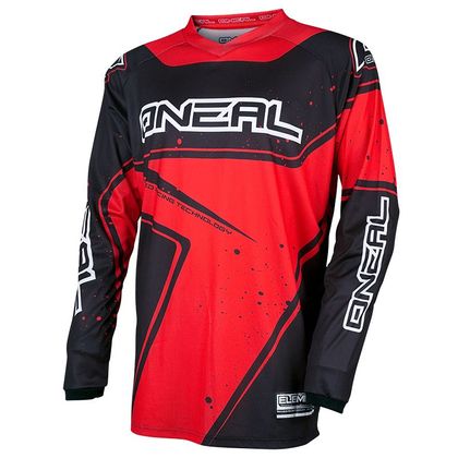 Camiseta de motocross O'Neal ELEMENT RACEWEAR  NEGRO ROJO 2017 Ref : OL0640 
