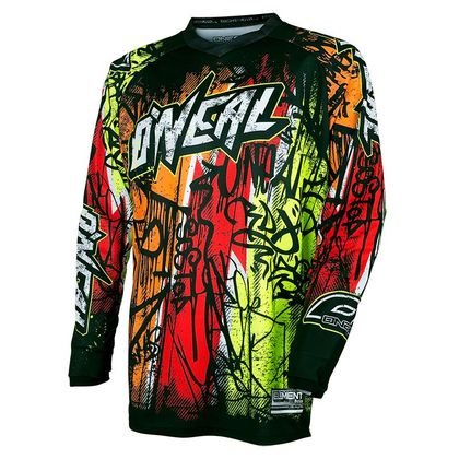 Camiseta de motocross O'Neal ELEMENT VANDAL  BLACK NEON 2018 Ref : OL0613 
