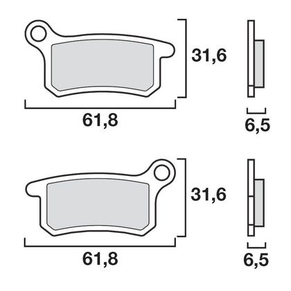 Pastiglie freni Brembo Sinter Metallo Sinterizzato anteriore/posteriore (a seconda del modello) Ref : 07GR69SD 