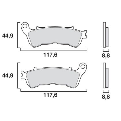 Pastillas de freno Brembo Delanteras/traseras de metal sinterizado (Especial ABS según modelo) Ref : 07HO57SA 