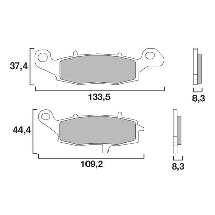 Pastillas de freno Brembo Delanteras/delanteras lado izquierdo de metal sinterizado (según modelo) Ref : 07KA19SA 