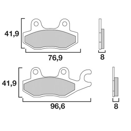 Pastillas de freno Brembo Delanteras lado izquierdo/derecho de metal sinterizado (según modelo) Ref : 07YA22SA 