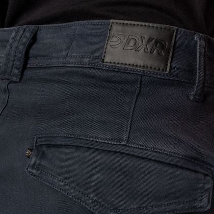 DXR ALPHA Motorbike Trousers - Blue / White