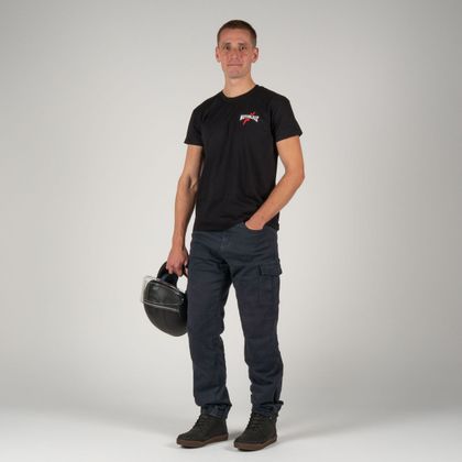 DXR ALPHA Motorbike Trousers - Blue / White