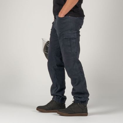 DXR ALPHA Motorbike Trousers - Blue / White