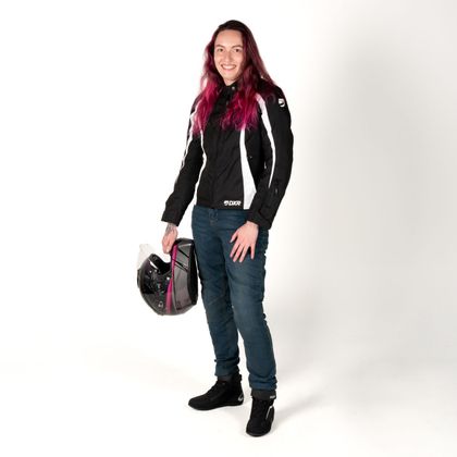 Blouson Moto DXR MANDALA - Noir / Blanc