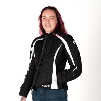 Blouson Moto DXR MANDALA - Noir / Blanc