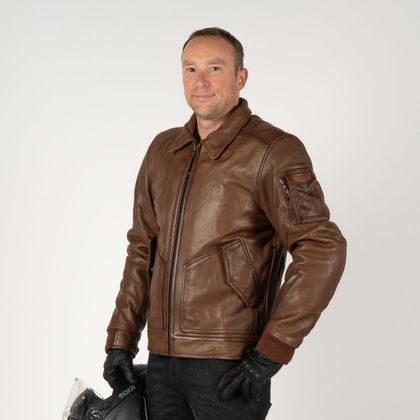 Blouson Moto DXR ALBATROS - Marron