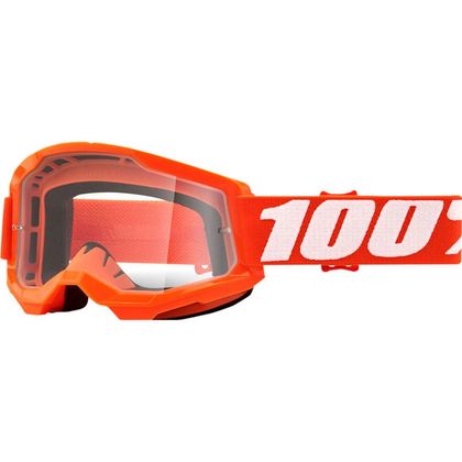 Gafas de motocross 100% STRATA 2 - CLEAR 2023 - Naranja