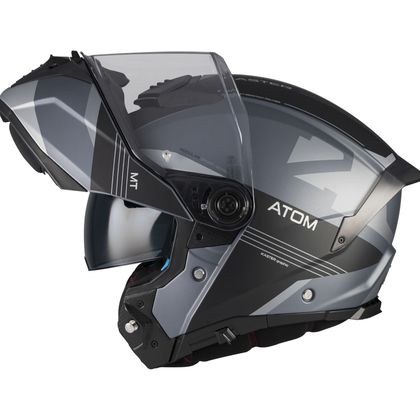 MT HELMETS ATOM 2 SV - KASTER MATTE Modular helmet - Grey / Black Ref : MTH0221