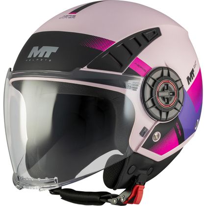 Jet-hjälm MT HELMETS AERIS - COVER MATT - Rosa / Lila Ref.: MTH0219