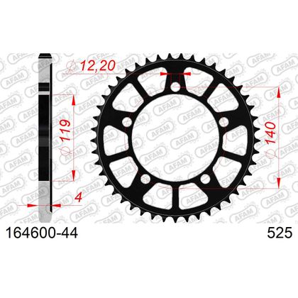 Kit chaine AFAM 525 Type Acier Premium