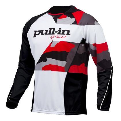 Camiseta de motocross Pull-in FIGHTER 2016 CAMO NEGRO BLANCO ROJO  Ref : PUL0115 
