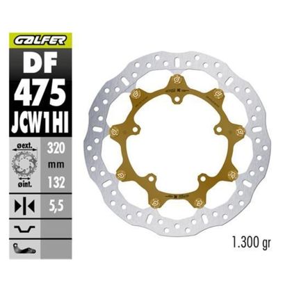 Disque de frein Rond Galfer Racing FLOATECH KASHIMA 320X5.5MM
