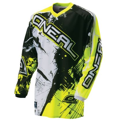 Camiseta de motocross O'Neal ELEMENT SHOCKER  BLACK HI VIZ 2018 Ref : OL0463 