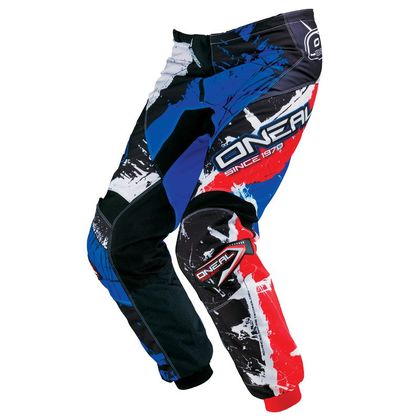 Pantalón de motocross O'Neal ELEMENT SHOCKER  BLACK RED BLUE 2018 Ref : OL0468 