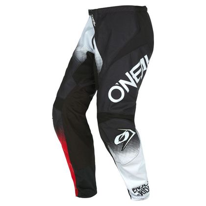 Pantalón de motocross O'Neal ELEMENT - RACEWEAR V.22 - BLACK WHITE RED 2023 - Negro / Rojo Ref : OL1751 