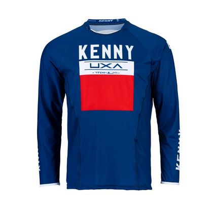 Camiseta de motocross Kenny TITANIUM PATRIOT 2022 - Azul / Blanco Ref : KE1621 