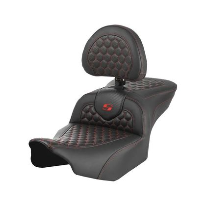 SADDLEMEN ROADSOFA schwarz/rot Komfortsattel