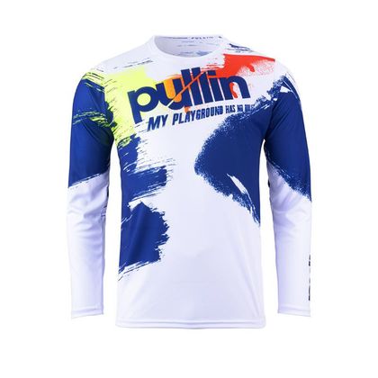 Camiseta de motocross Pull-in TRASH 2024 - Azul / Blanco Ref : PUL0556 