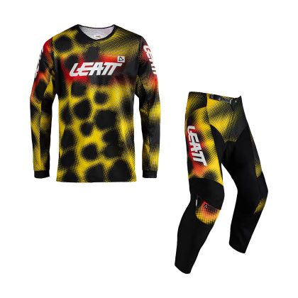 Leatt 3.5 RIDE KIT TRØJE+BUKSER LEOPARD 2027 Cross outfit - Gul / Sort. Ref : LB1288