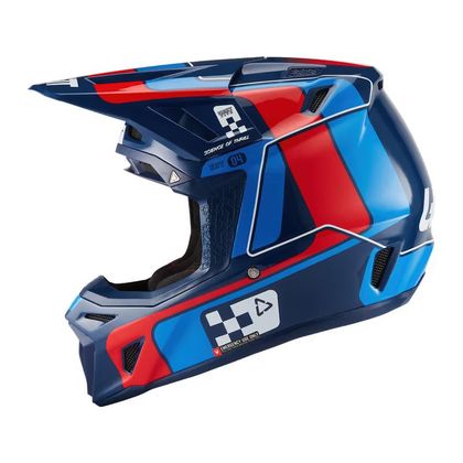 Casque cross Leatt 8.5 AVEC MASQUE 2027 - Bleu / Rouge