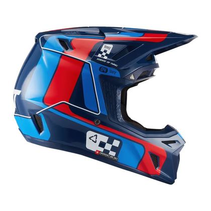 Casque cross Leatt 8.5 AVEC MASQUE 2027 - Bleu / Rouge