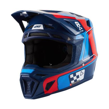 Casque cross Leatt 8.5 AVEC MASQUE 2027 - Bleu / Rouge
