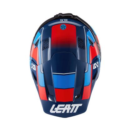 Casque cross Leatt 8.5 AVEC MASQUE 2027 - Bleu / Rouge