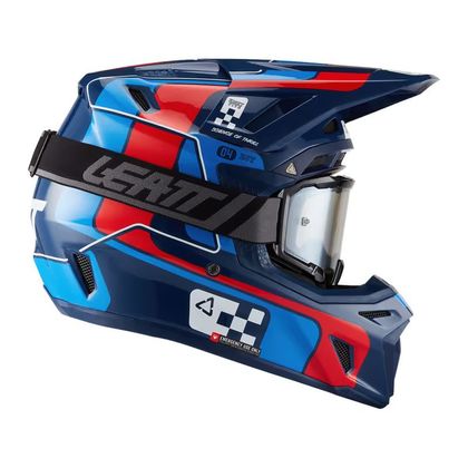 Casque cross Leatt 8.5 AVEC MASQUE 2027 - Bleu / Rouge