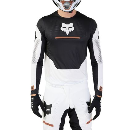 Camiseta de motocross Fox FLEXAIR - OPTICAL 2024 - Negro / Blanco Ref : FX4097-C645 