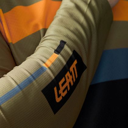 Leatt 4.5 ENDURO STRIPE 2027 Enduro-paita - Vihreä / Ruskea