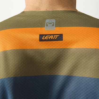 Leatt 4.5 ENDURO STRIPE 2027 Enduro-paita - Vihreä / Ruskea