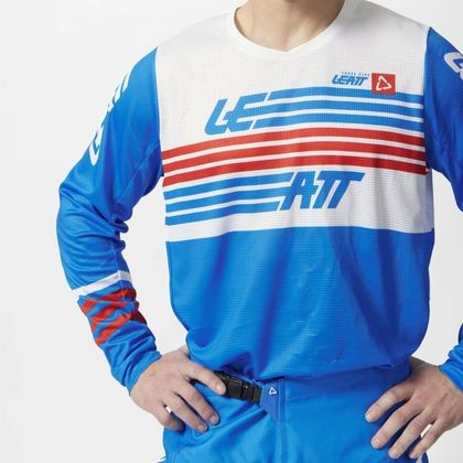 Leatt 3.5 RIDE KIT TRØJE+BUKSER STRIPES 2027 Cross outfit - Blå / Hvid