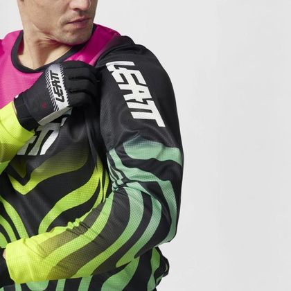 Leatt 3.5 RIDE KIT TRØJE+BUKSER TIGER 2027 Cross outfit - Rosa / Sort.