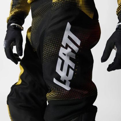 Leatt 3.5 RIDE KIT TRØJE+BUKSER LEOPARD 2027 Cross outfit - Gul / Sort.