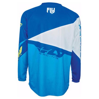 Camiseta de motocross Fly F16 - AZUL BLANCO AMARILLO FLÚOR -  2017