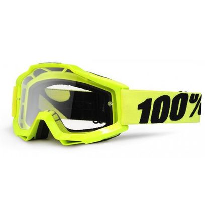 Gafas de motocross 100% ACCURI YOUTH - FLUO YELLOW CLEAR LENS 