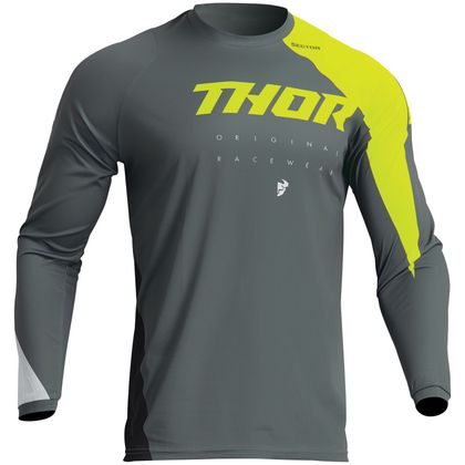 Camiseta de motocross Thor SECTOR EDGE 2023 - Gris / Amarillo Ref : TO2859 
