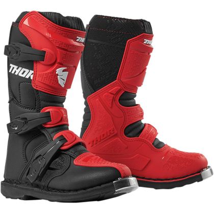 Botas de motocross Thor BLITZ XP RED/BLACK ENFANT - Negro / Rojo
