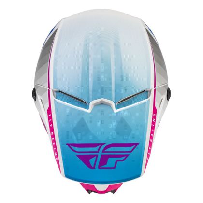 Casco de motocross Fly KINETIC DRIFT - ROSE/BLANC/BLEU 2022 - Azul / Rosa