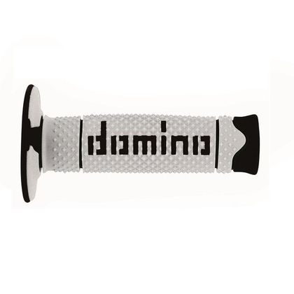 Poignées de guidon Domino OFF-ROAD FULL GRIP - Noir / Blanc