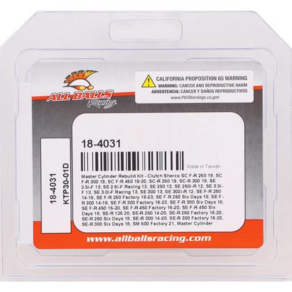 Kit réparation de maître cylindre All Balls embrayage